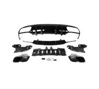 Compatible With Mercedes-AMG C205 A205 C63 Coupe 2015-2018, Real Dry Carbon Fiber Rear Bumper Diffuser With Quad Exhaust Tips LFAMZO