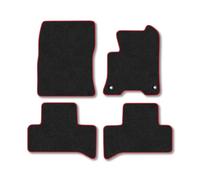 Compatible with Mercedes EQA (2021+) Car Mats Tailored Fit Carpet Floor Mats Non Slip Red Trim Full Coverage Accessory Front Rear Set Anti Slip Granulated Backing Hand-Finished Clips