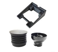 Compatible With Mignon Mmg Coffee Grinder Base Dosing Ring Bubble Container Bottom Black Abs Silicone For Home Cafe Office Use Smooth Flour Production Easy Clean(Base+Bellow)