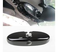 Compatible with Mini Cooper Accessories Decoration ABS Interior Rearview Mirror Cover Caps Shell Case (Black Color, R Series 2004-2014)