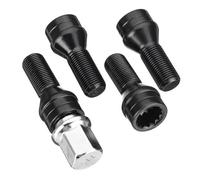 Compatible With MINI For Hatchback For R56 2006 2007 2008 2009 2010 2011 2012 2013 4Pcs/Set X 1.25 Wheel Locking Lug Bolts Nuts Key OEM:36136776076 Car wheel Lug bolts(M14x1.25)