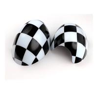 Compatible With Mini One Cooper S Hatchback Convertible R50 R52 R53 Car Rear View Mirror Covers Decoration Auto Accessories(Checker,R53)