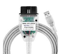 Compatible with Mini VCI j2534 PASSTHRU Car OBD Diagnostic Scanner OBD2 USB Interface Scan Tool for TOYOTA (No software or CD/USB included) 2 meters