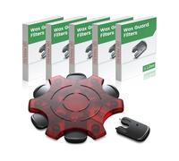 Compatible with MiniFit ProWax Hearing Aids Red-Black, Wax Guard Filters Replacement Cerumen Stop Inserts for RITE RIC Receiver Systems, Earwax Protection Maintenance Kit 5 Packs 30 Filters