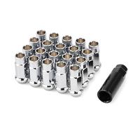 Compatible With Mitsubishi For Shogun Sport 2017-2019 For Montero Sport 1996-2019 M12*1.5 Car Tyre Bolts 20PCS Wheel Nuts Lug Nuts Bolts Wheel Bolt Nut(Sliver)