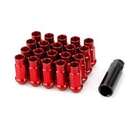 Compatible With Mitsubishi For Shogun Sport 2017-2019 For Montero Sport 1996-2019 M12*1.5 Car Tyre Bolts 20PCS Wheel Nuts Lug Nuts Bolts Wheel Bolt Nut(Red)