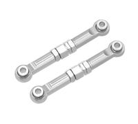 Compatible With MJX 16207 16208 16209 16210 14209 14210 1/14 RC Car Upgrade Parts Aluminum Alloy Front Steering Rod Links Tie RC Car Accessories(Silver)