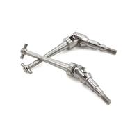 Compatible With MJX For HYPER GO 14209 14210 H14BM 16207 16208 16210 H16 RC Car Upgrade 2PCS Meta For Universal Joints CVD RC Car Accessories(Silver)