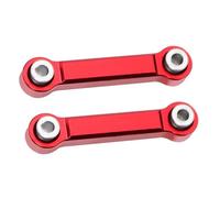Compatible With MJX For Hyper Go 14303 14302 14301 1/14 RC Car Upgrade Modification Parts 2Pcs Aluminum Alloy Steering Rod Link RC Car Accessories(Red)
