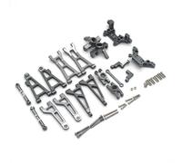 Compatible With MJX For Hyper Go 16208 H16V3 16BM 1/16 Rc Car Parts Accessories Metal Steering Cup Arm Rear Wheel For Seat RC Spare Part(Grey)