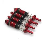 Compatible With MJX For Hyper Go H16 16207 16208 16209 16210 Rc Car Upgrade Parts 4pcs Aluminum Alloy Front Rear Shock Absorber RC Accessories(Red)