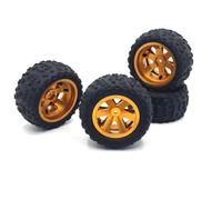 Compatible With MJX For WLtoys For RIaarIo For SCY For JJRC 1/12 1/14 1/16 1/18 RC Car Upgrade Parts Metal Clamp Wheel Hub Tires RC Parts(Yellow)