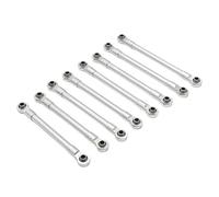 Compatible With MJX H12Y 1/12 RC Cars Upgrade Modification Replacement Spare Parts Metal For Chassis Fixed Tie Rods RC Car Linkage(Silver)