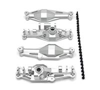 Compatible With MJX H12Y H12Y+ 1/12 Remote Control Car Accessories Metal Upgrade Front Axle Housing Rear Axle Housing RC Front Rear Axle(Silver,Front and Rear)