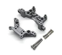 Compatible With MJX H16 16207 16208 16209 16210 1/16 RC Car Upgrades Parts Accessories 2Pcs Metal Front Rear Shock Tower RC Car Accessories(Grey)