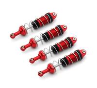 Compatible With MJX H16 16207 For WLtoys 144001 144002 For MN128 MN86 RC Car Parts Accessories 4pcs Metal Shock Absorber Damper RC Car Shocks Absorber(Red)