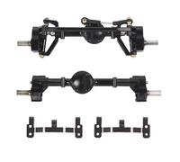 Compatible With MN D90 For MN-90 For MN98 For MN99S MN45 1/12 RC Car Upgrade Parts Front Rear Portal Axle With Metal Link Rod Mount Base RC Front Rear Axle