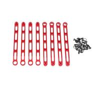 Compatible With MN For MN168 LC79 For MN78 1/12 RC Car Aluminium Alloy For Chassis Fixing Rod Upgrade 8pcs Frame Fixing Linkage RC Car Linkage(Red)