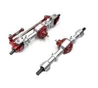 Compatible With MN For MN78 D90 D91 99s 1/12 Rc Crawler Car Truck For Buggy Accessories Metal Upgrade Parts Front And Rear Axle Assembly RC Front Rear Axle(Silver)