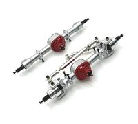 Compatible With MN For MN82 LC79 For MN78 1/12 RC Car Parts Accessories Metal Upgrade Front And Rear Axle Assemblies RC Front Rear Axle(Silver,Front and Rear)