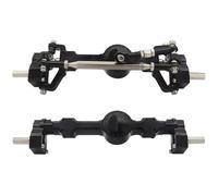 Compatible With MN For MN99S For MN98 D90 D91 D99 D99S MN90 1/12 RC Car Full Metal Front Rear Portal Axle Upgrade Accessories RC Front Rear Axle(Black)