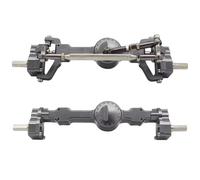 Compatible With MN For MN99S For MN98 D90 D91 D99 D99S MN90 1/12 RC Car Upgrade CNC Full Metal Front Rear Portal Axle Spare Parts RC Front Rear Axle(Grey)