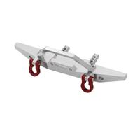 Compatible With MN128 1/10 RC Crawler Car Upgrade Modification Parts Accessories Metal Front And Rear Bumper With Tow Hook RC Car Bumper(Silver,Front)