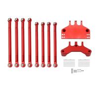 Compatible With MN128 MN86 MN86S MN86K MN86KS For MN 1/12 RC Car Parts Metal Link Rod And Servo Mount Pull Rod Mount For Seat Bracket RC Spare Part(Red)