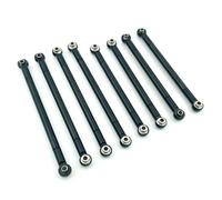 Compatible With MN128 MN86 MN86S MN86K MN86KS For MN G500 1/12 RC Crawler Car Upgrade Parts Metal Link Rod Tie Linkage Suspension RC Car Accessories(Black)