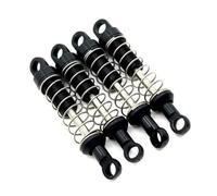 Compatible With MN78 For MN168 1/12 RC Car Upgrades Parts Replacement Accessories 4pcs Metal Front Rear Shock Absorber Damper Rc car shock absorber(Black)