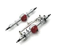 Compatible With MN82 LC79 For MN78 1/12 RC Car Parts Aluminum Alloy Front Rear Portal Axle Upgrade Accessories RC Front Rear Axle(Silver,Front and Rear)