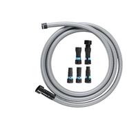 Compatible with Most Standard Vacuum Systems, X10A 1-1/4 Inch X 10 Feet Dust Collection Hose Kit, Flexible Vacuum Hose with 5 Adapters for Woodworking Power Tools