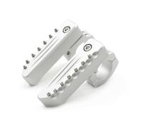 Compatible With Motorcycle Models Tiger660 Tiger800 Tiger900 GT PRO Explorer 1200 Front Foot Pegs Folding Footrests Clamps 22mm 28mm Universal Fit(Silver)