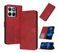 Compatible with Motorola Edge 70 Fusion、Edge 70 Fusion+ Case Cover Red | Compatible with Motorola Edge 70 Fusion Case ,Flip Pu Leather Cover,Slots,Kickstand,Dropand Shock Resistant Protective Case