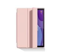 Compatible with Motorola Moto Pad 60 Lite 10.1 Inch 2025 Tablet Case, TPU Soft Shell Tri-Folded Stand Protective Cover with Auto Sleep/Wake(Pink)
