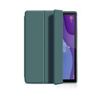Compatible with Motorola Moto Pad 60 Lite 10.1 Inch 2025 Tablet Case, TPU Soft Shell Tri-Folded Stand Protective Cover with Auto Sleep/Wake(Dark Green)