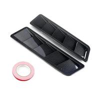 Compatible With Mustang 2Pcs Carbon Fiber Style Hood Vents Air Flow Intake Hood Louver Window Cooling Panel Car Bonnet Vent