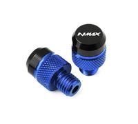 Compatible With N MAX N-MAX 155 N MAX125 N MAX155 MAX Motorcycle Accessories M10*1.25 CNC Aluminum Mirror Hole Plugs Screws Bolts Covers(Blue)