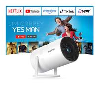 [Compatible with Netflix & 16000L Electric Focus] Mini Projector - WiFi & Bluetooth, XuanPad 1080P Supported, Portable Projector with 210° Rotatable Stand, Auto Keystone, Dust Removal & Cooling Design