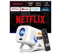 【Compatible with Netflix & AI Autofocus】Xgody Mini Projector Native 1080P 4K Supported, Valentine Gifts, Smart Projector, WiFi 6, Bluetooth 5.4, Rotatable Stand, Perfect for Home/Bedroom