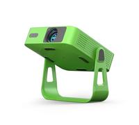 [Compatible with Netflix & Auto Focus] Mini Green Projector 4K Support - WiFi & Bluetooth, Portable Projector with 210° Rotatable Stand, Auto Keystone, Dust Removal & Cooling Design