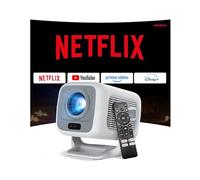 [Compatible with Netflix Google CTS Approved] Smart Projector Native 1080P FHD 4K Support 12000 Lumens,Stream Apps Licensed,Auto Focus&Keystone,Mini Projector Android 13 OS,WiFi Bluetooth LYNCAST N300