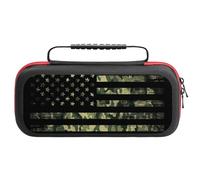 Compatible with Nintendo Switch Case, American Flag Camo Travel Carry Case Compatible with Switch Lite/Oled Console Case, Protective Case with Pockets for Accessories & Games