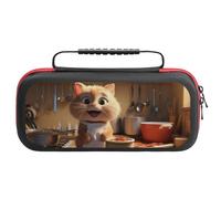 Compatible with Nintendo Switch Case, Cartoon Cooking Cat Protective Travel Carry Case Compatible with Switch Lite/Oled Console Case with Pockets for Accessories And Games