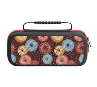 Compatible with Nintendo Switch Case, Donut Print No.9038 Travel Carry Case Compatible with Switch Lite/Oled Console Case, Protective Case with Pockets for Accessories & Games
