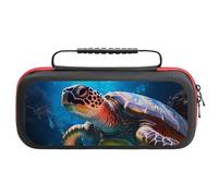 Compatible with Nintendo Switch Case, Ice Blue Ocean Sea Turtle Travel Carry Case Compatible with Switch Lite/Oled Console Case, Protective Case with Pockets for Accessories & Games