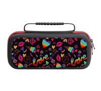 Compatible with Nintendo Switch Case, Lgbt Rainbow For Pride Travel Carry Case Compatible with Switch Lite/Oled Console Case, Protective Case with Pockets for Accessories & Games