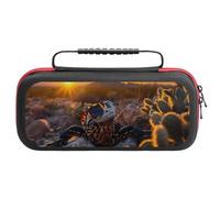Compatible with Nintendo Switch Case, Lizard With Sunglasses Sunset Travel Carry Case Compatible with Switch Lite/Oled Console Case, Protective Case with Pockets for Accessories & Games
