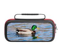 Compatible with Nintendo Switch Case, Mallard Duck Swimming In A River Travel Carry Case Compatible with Switch Lite/Oled Console Case, Protective Case with Pockets for Accessories & Games