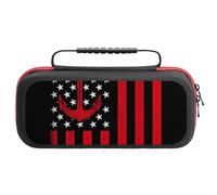 Compatible with Nintendo Switch Case, Nautical American Flag Travel Carry Case Compatible with Switch Lite/Oled Console Case, Protective Case with Pockets for Accessories & Games